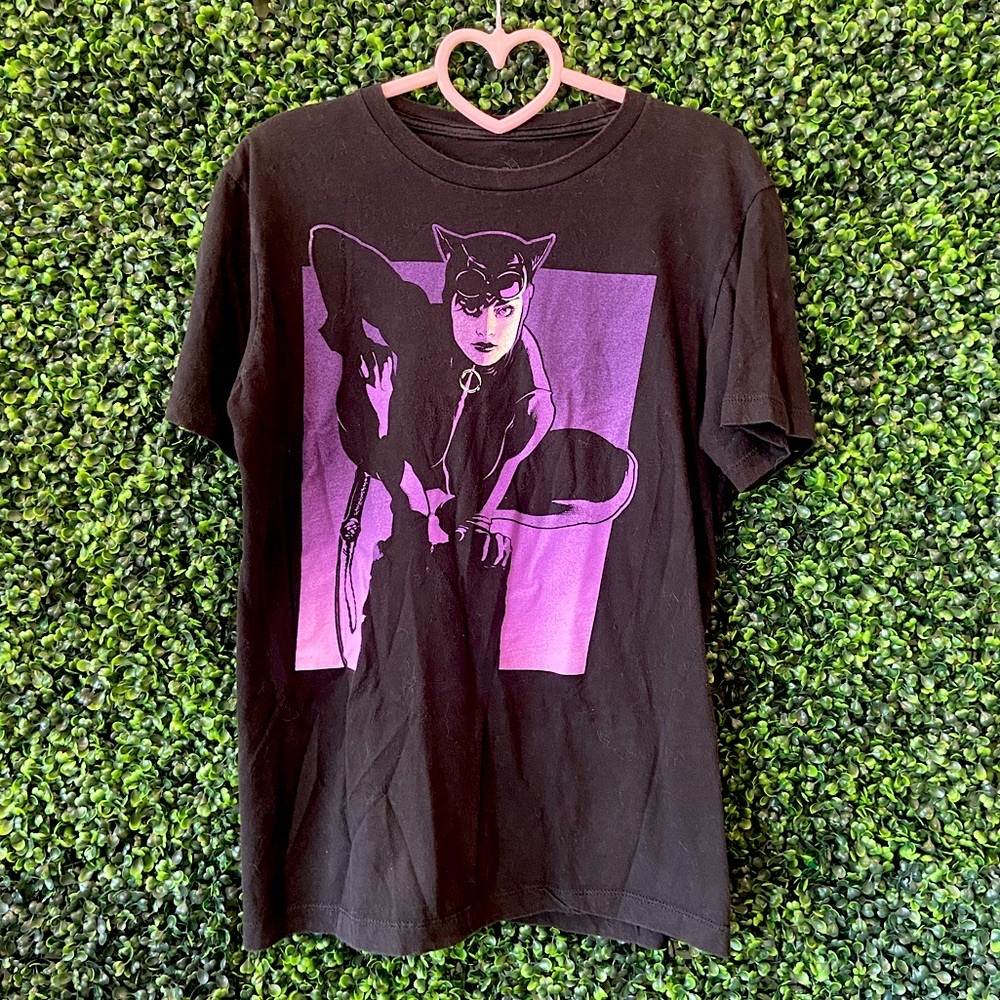 Adam Hughes AH Catwoman Purple & Black Tee 2014 DC Comics Unisex Size S/M